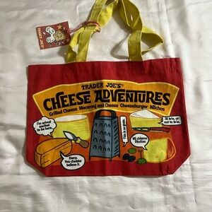 Trader Joe's I Totes I Cheese Adventures Fabric Motif
